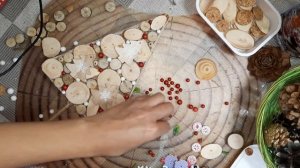 А вы делали новогоднюю ёлочку из деревянных спилов?