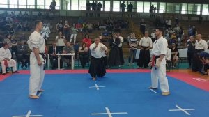 KUMITE - Dragos VODA vs Marc CRECAN - Campionatul National de Karate Traditional Fudokan 2017