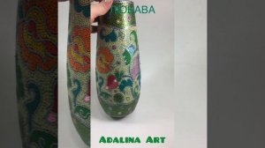 ЛЮБАВА ваза для цветов. Точечная роспись от Adalina Art