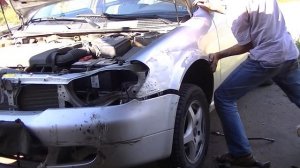 Chery Eastar (Чери Истар) .Рихтовка  крыла .