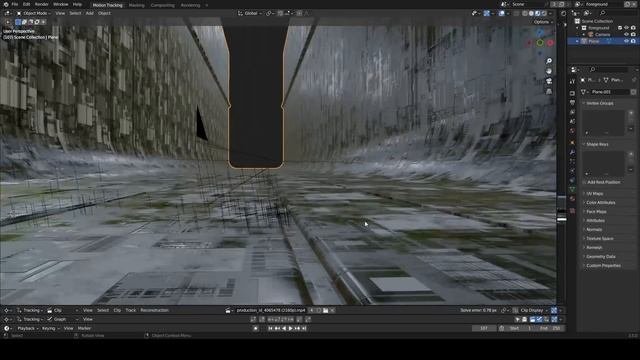 Blender VFX, Rotoscoping, Camera Tracking, Compositing (CGI Background)