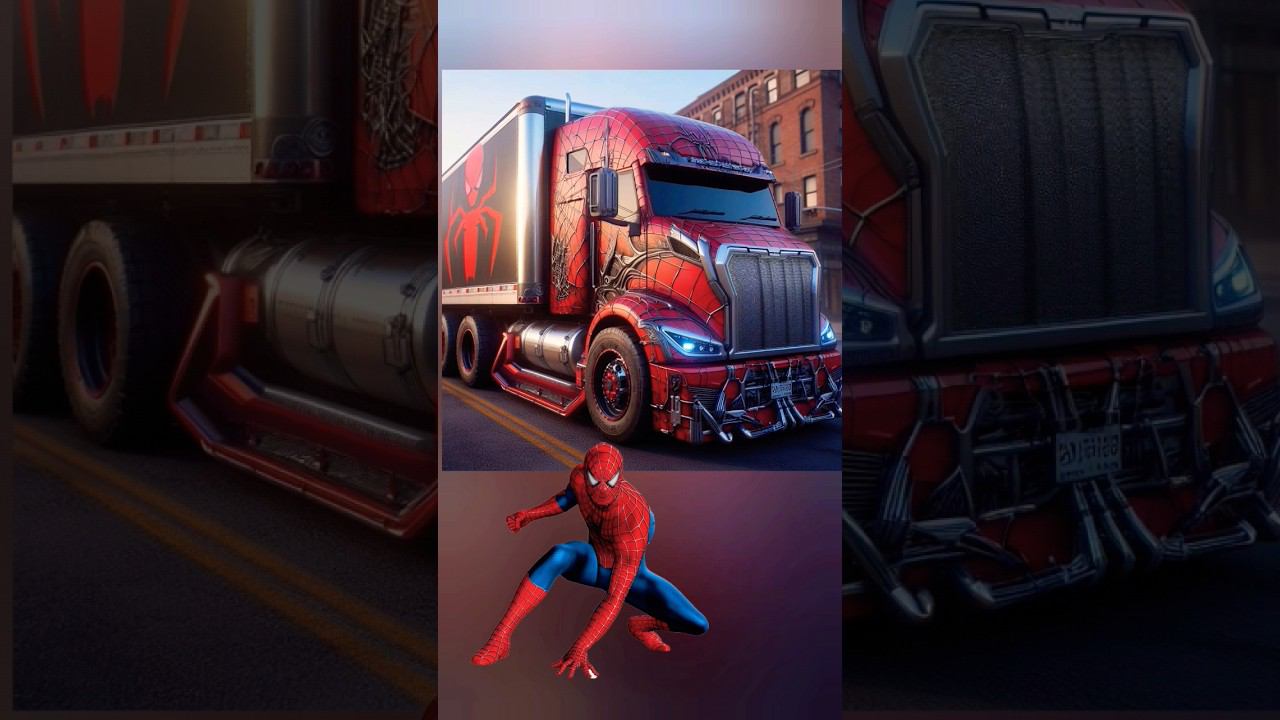Superheroes as a truck #shorts #shortsvideo #shorts #avengers #hulk #truck #trucks #marvel #рек