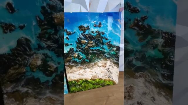 Интерьерные картины с Морем из эпоксидной смолы 3 вида