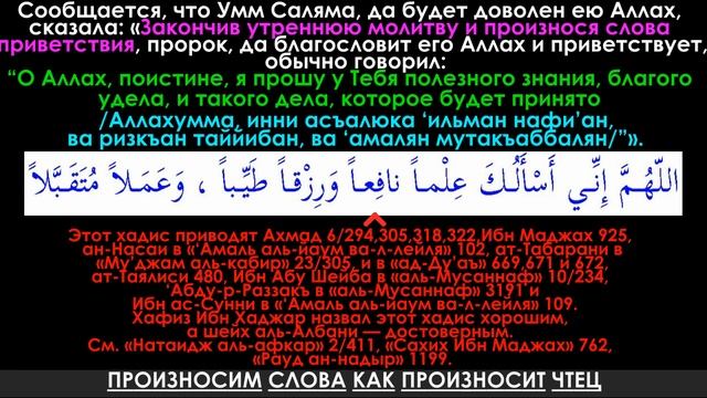 Говорите эти слова после утреннего намаза