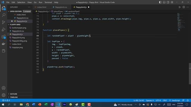 Create Flappy Bird clone in Javascript HTML CSS смотреть онлайн
