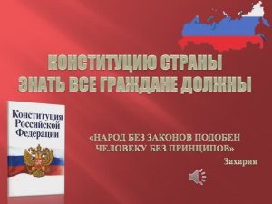 Конституцию страны знать все граждане должны