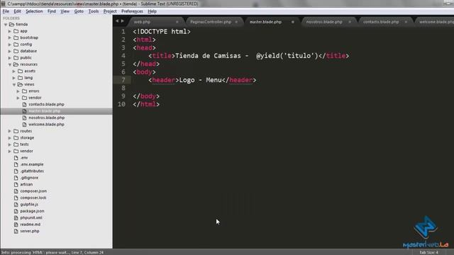 Curso de Programación Web [Video 29] - Primeros Pasos con Laravel 5.3 смотреть онлайн