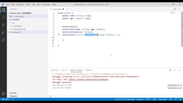 Typescript function overloading