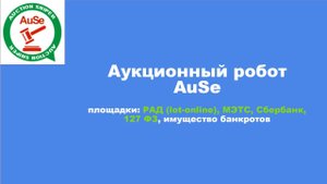 Аукционный торгующий робот AuSe, комплект: рад, мэтс, cбербанк, 127 фз. Интерфейс и функционал.