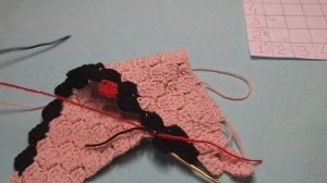 Наволочка крючком. Вязание в технике от угла или С2С.