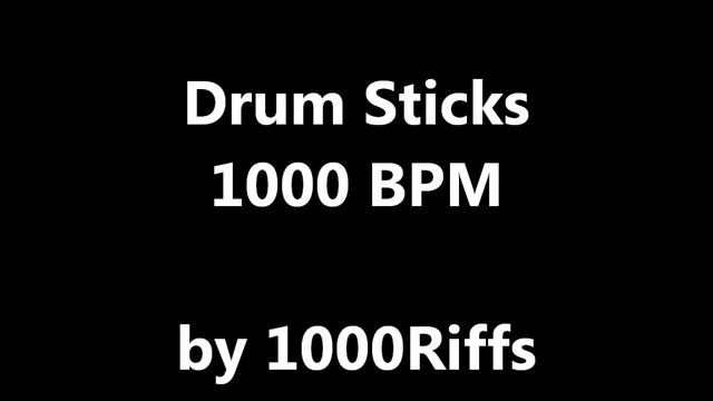 Drum Sticks Metronome : 1000 BPM - Beats Per Minute : 1 Minute смотреть онлайн
