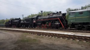 ст. Чаплыжное, Л-0022 и Эм 710-46 под тепловозной тягой следуют в Белгород