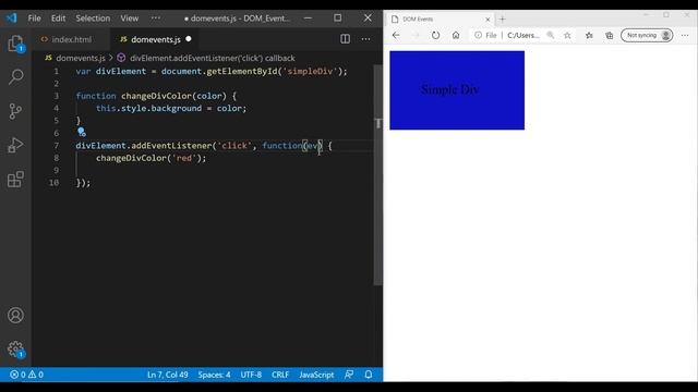 Javascript Tutorial Basics: Part18  Javascript Events