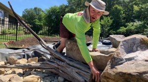 THE BUILDING OF AN AMAZING PONDLESS WATERFALL IN A FLAT BACK YARD PART 2