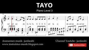 not piano lagu tayo the little bus - tutorial piano level 3