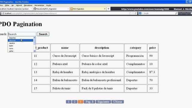 Curso de PHP 30 - Paginación de resultados y campo de búsqueda смотреть онлайн