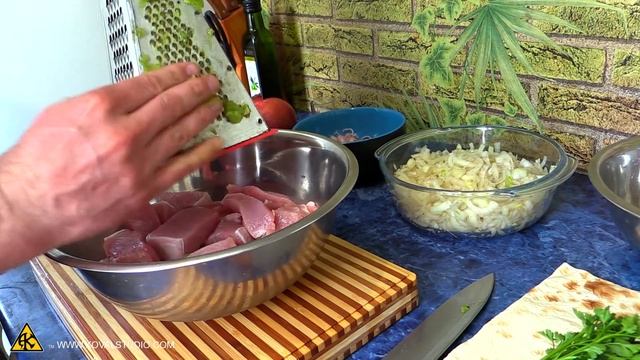 Маринование шашлыка в киви и гранатовом соке