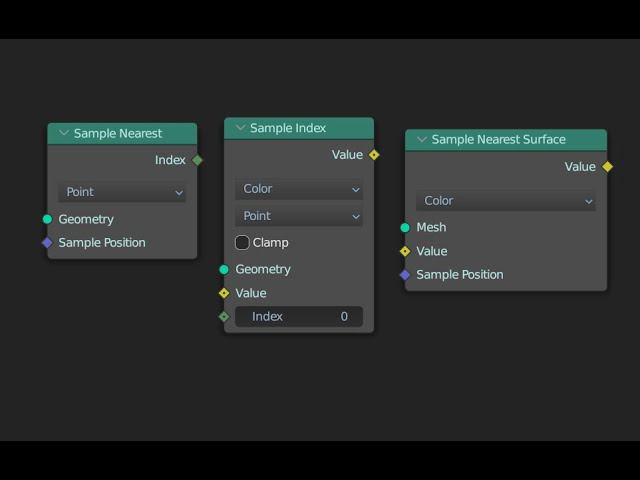 Geometry nodes, Blender 3.4:  Sample на замену Transfer`а