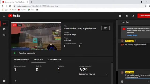 Minecraft live java / Anybody can come , first stream of the channel / Anshbest смотреть онлайн