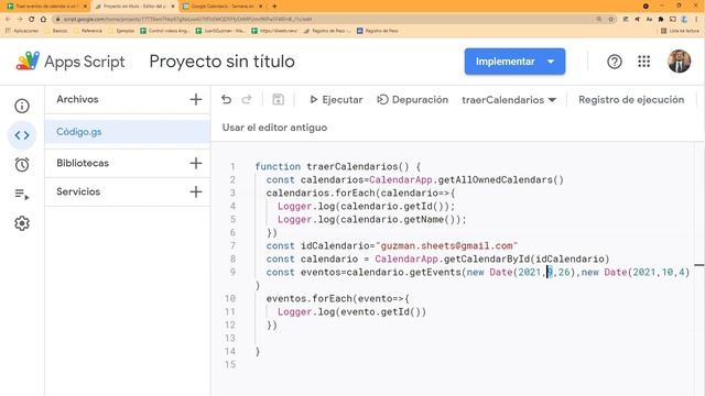 Cómo traer eventos de Google Calendar a 1 hoja de Google Sheets ? смотреть онлайн
