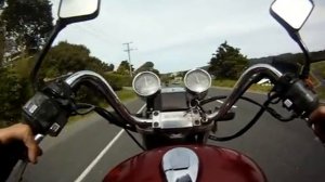 Honda NV750 Shadow. Waipu cove to Langs beach. New Zealand