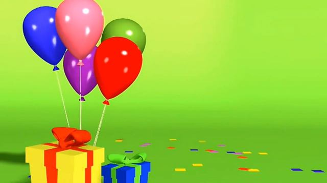 Футаж HD. Заставка - воздушные шары и подарки смотреть онлайн