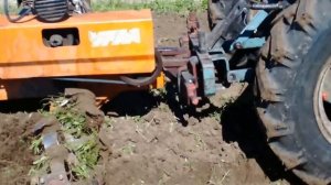 Самодельный минитрактор с двигателем lombardini 3LD510 с мотоблоком на навеске