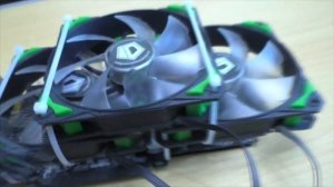 Дикая система охлаждения на видеокарте на 4 вентилятора! Видеокарта Gigabyte RX480 8 Gb