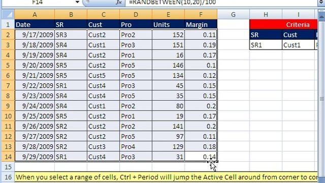 Excel Magic Trick 389: Ctrl + Period Keyboard Shortcut