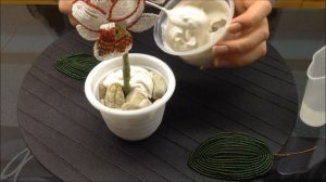 Как посадить орхидею в вазон. БИСЕРОПЛЕТЕНИЕ ДЛЯ НАЧИНАЮЩИХ How to plant a beaded flower?