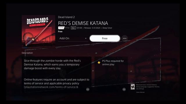 Dead Island 2 - How to get the katana for free - Cómo obtener la katana gratis