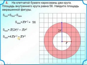 ЕГЭ. Площадь кольца. Задания на клетчатой бумаге