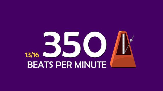 350 BPM 13/16 Metronome смотреть онлайн