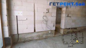 Недостроенный жилой дом площадью 195,5 м² с участком в Минском районе, 10 км от МКАД.