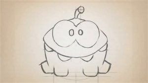 Как нарисовать Ам Няма - How to draw Om Nom (Cut the Rope)