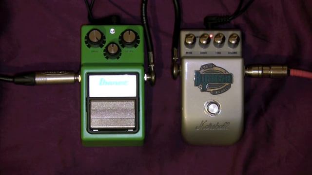 Ibanez Tube Screamer Vs Marshall Blues Breaker Overdrive Pedal смотреть онлайн