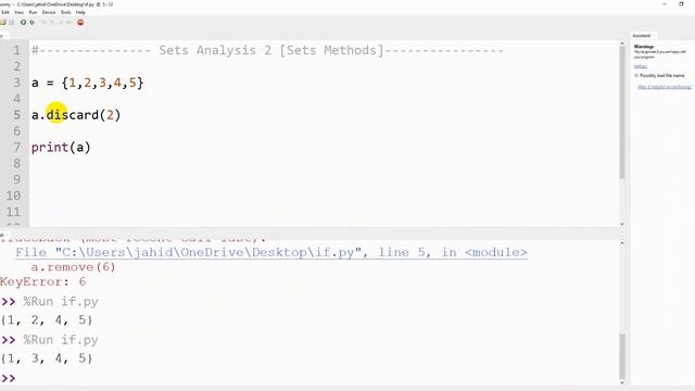 Python Basic Bangla Tutorial 21 – Sets Analysis 2 [ Sets Methods ]