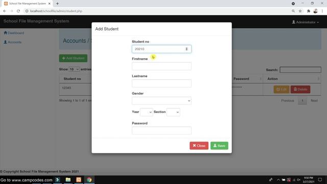 School File Management System using PHP/MySQL | Free Source Code Download