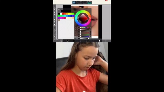 Как работать в ibis paint? Как красить губы? смотреть онлайн