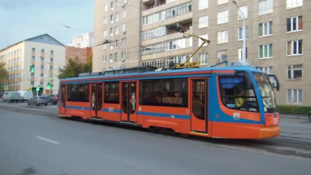 город уфа уфимский трамвай УЛ АКСАКОВА осень 2022 #russia tram blogger #blog
