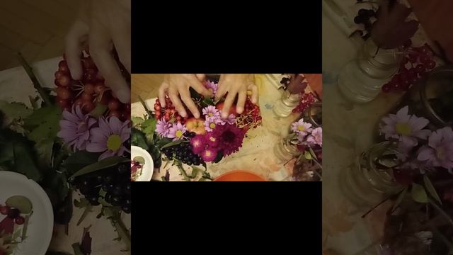 Осенний букет учителю на 1 сентября своими руками