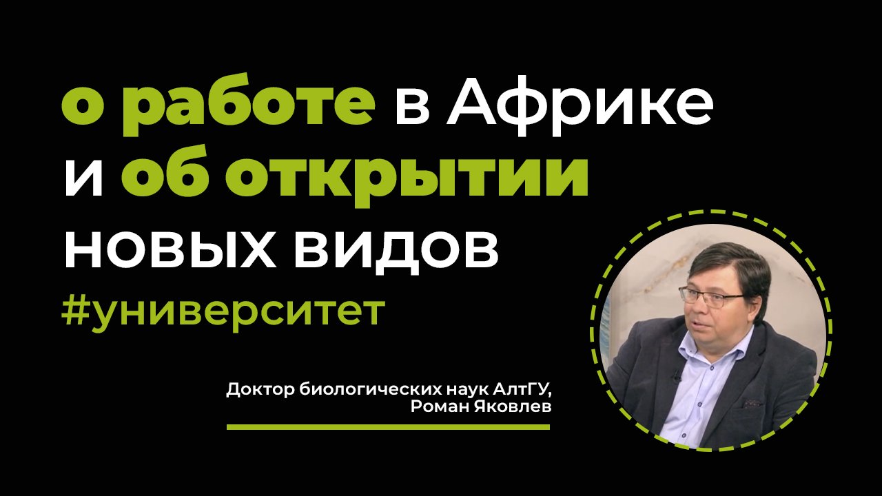 Профессор АлтГУ Роман Яковлев рассказал о работе в Африке и о том, как проходит открытие новых видов