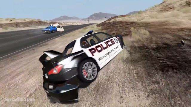 Police Car Chases #46 - BeamNG DRIVE | SmashChan смотреть онлайн