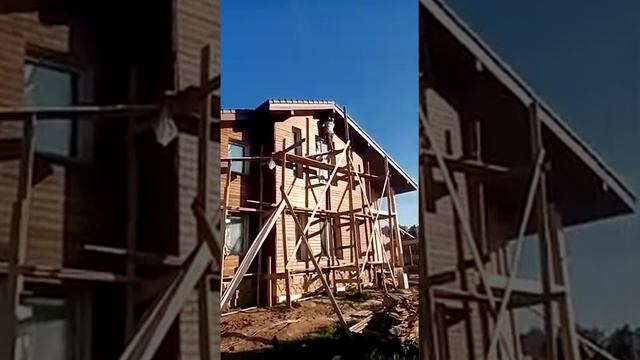 Каменный дом отделка планкен