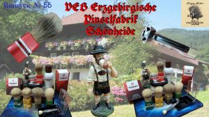 Вып. 55 - Tabac Original. Помазок Erzgebirgische Pinselfabrik "Hirschpinsel". Бритва Merkur Progress