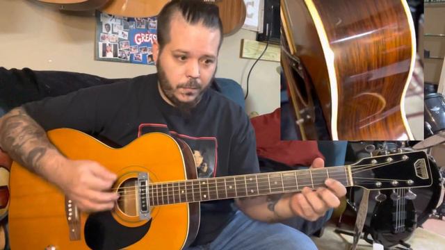 Vintage FAME Acoustic Electric Guitar made in Japan смотреть онлайн