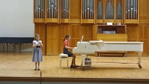 А.Варламов "Красный сарафан". Стольникова Ульяна(блокфлейта) и Стольникова Юля(фортепиано)