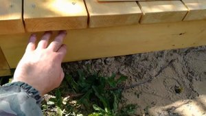 Песочница с крышкой и скамейка своими руками