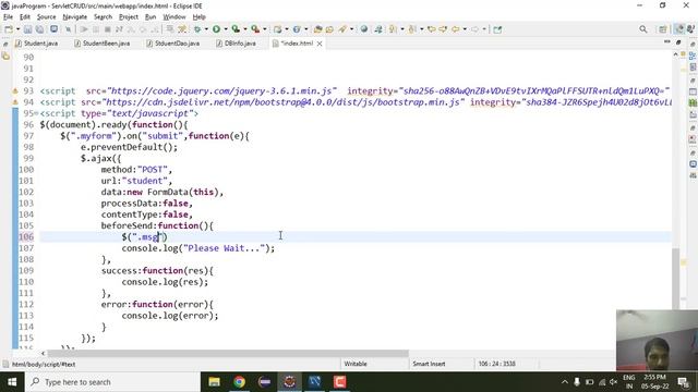 3. Servlet with ajax | INSERT data part 2 | CRUD Operation | Semant Sir | Advance JAVA смотреть онлайн