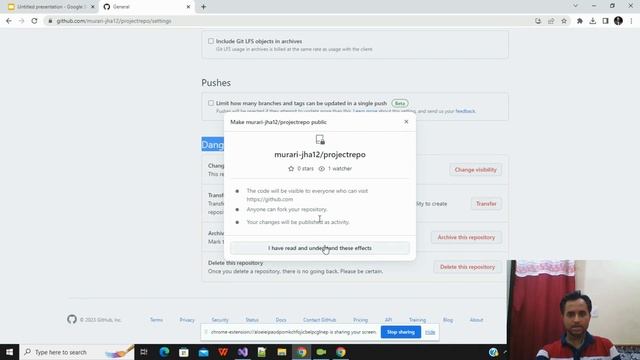 How to Delete GitHub Repository|Session#2|Change project visibility public or private| Latest 2023